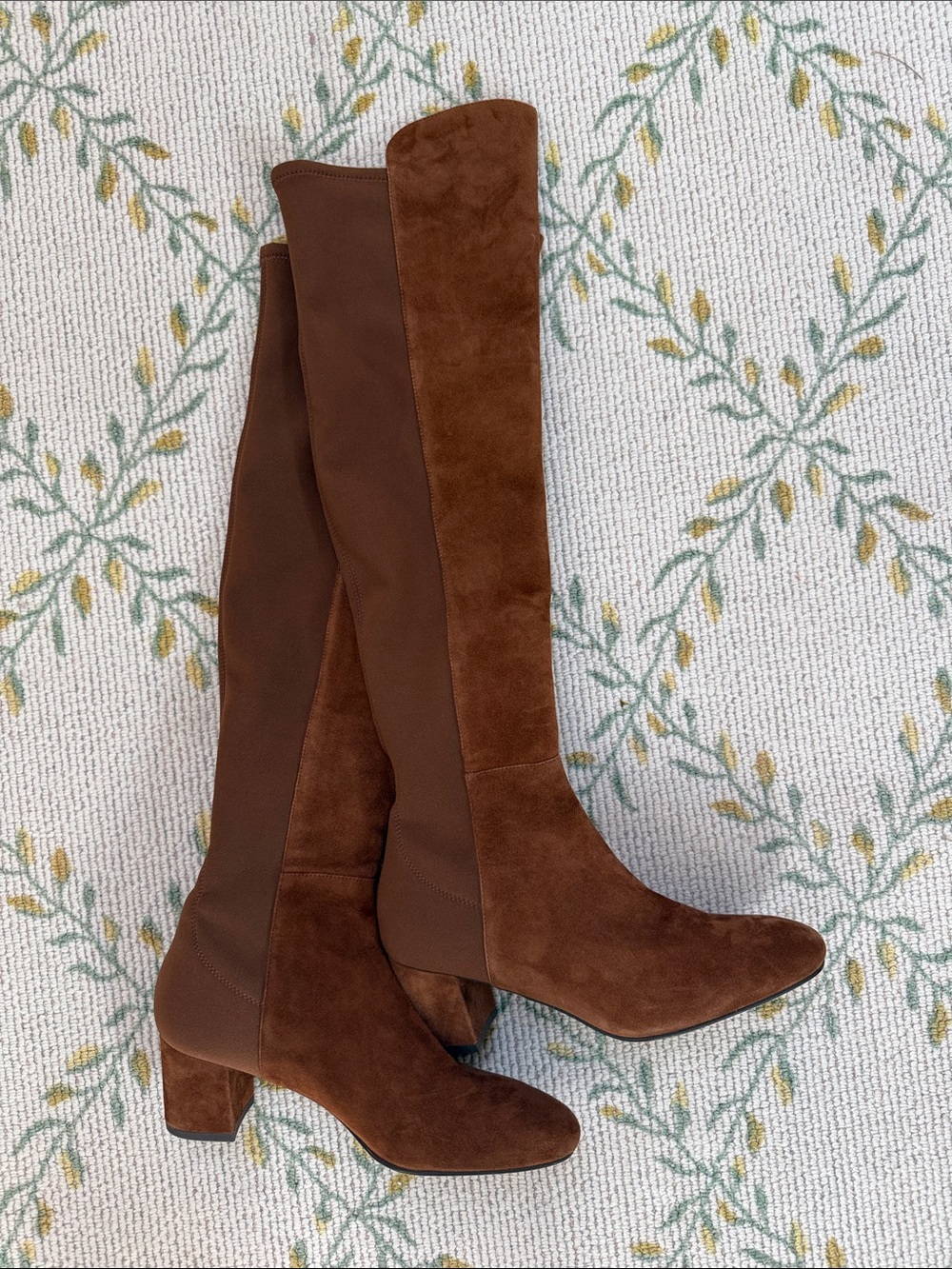 Stuart Weitzman Brown Suede Over-the-Knee Block Heel Boots 7.5 nWOT